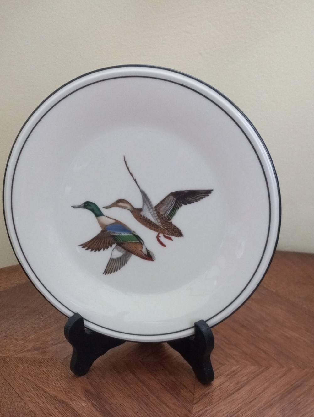 Lenox Accent Plate with Flying Mallard Duck Illustration EUC Vintage
